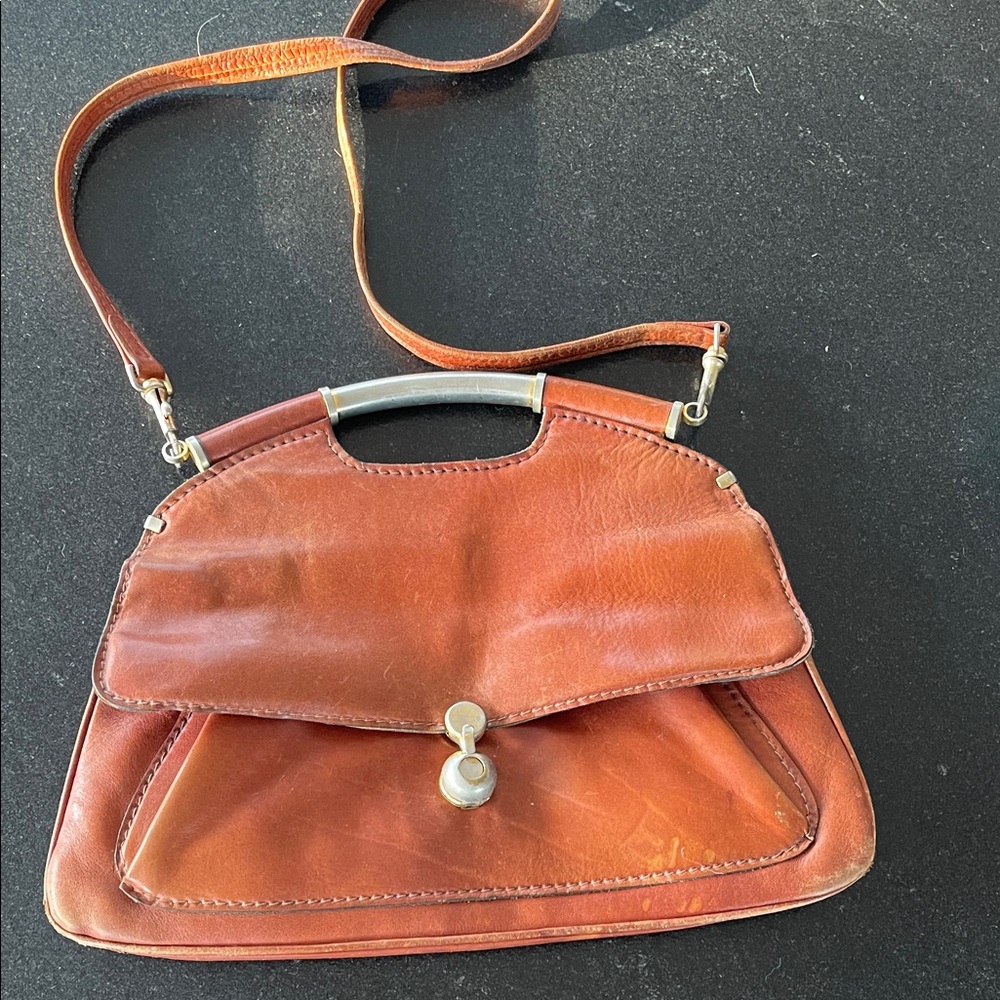 VTG Brown Leather Handbag